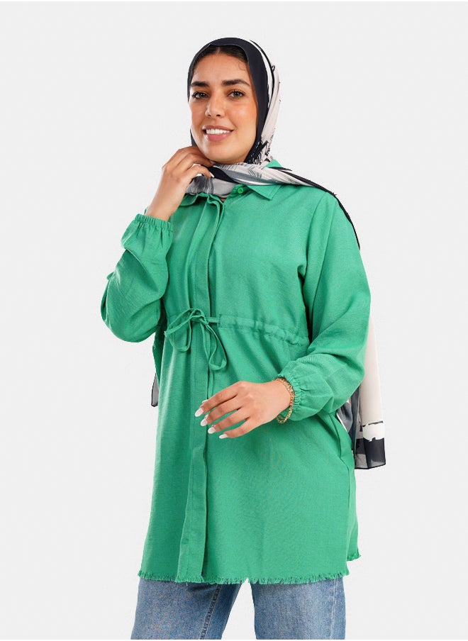 Clue - Shirt with Unfinished Hem - Image 1