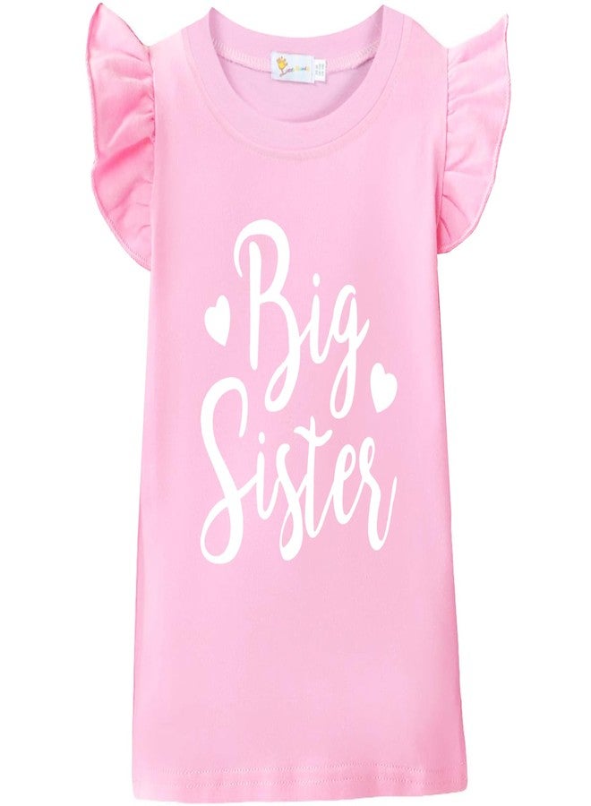 Tkria Big Sister Shirt for Toddler Baby Girl Big Sis Announcement T-Shirt Kid Promoted to Best Graphic Ruffle Short Sleeve Tee 7T - Image 1