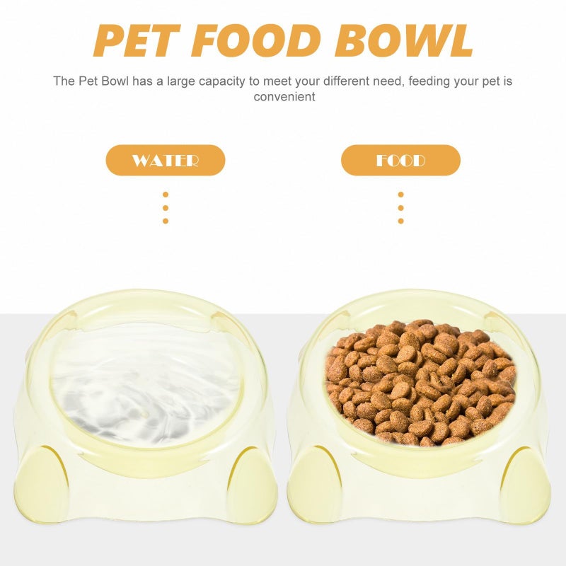 Yellow Large Pet Food Bowl for Dogs and Cats Candy Color - Image 4