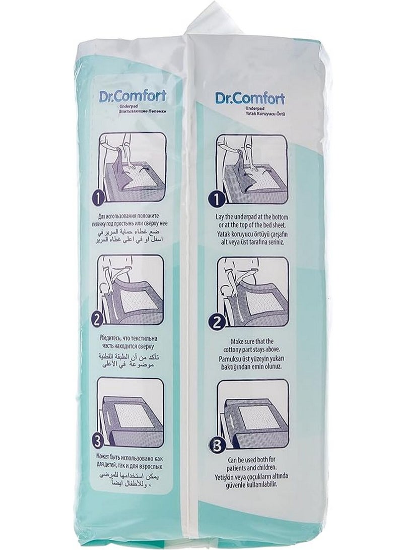 دكتور_كومفورت فوط صحية فائقة الامتصاص مقاس 60 × 90 سم 30 قطعة - Image 3