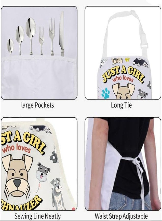BNQL Schnauzer Apron Schnauzer Gifts for Dog Lovers Schnauzer Owner Gifts Schnauzer Puppy Dog Gift Schnauzer Cooking Kitchen Apron - Image 4