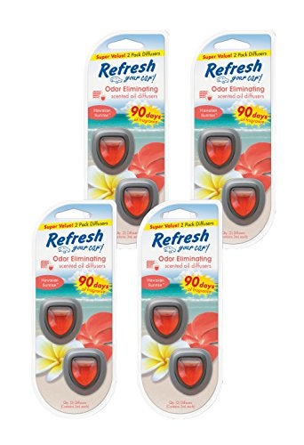 RefreshYourCar Refresh Your Car 84136 Hawaiian Sunrise Mini Diffuser 4 Pack 2 Per Pack - Image 1