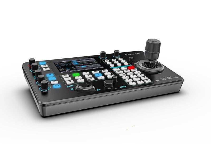 AVKANS Pro PTZ Camera Joystick Controller with 5-inch Touch Preview LCD, IP NDI Camera Controller Keyboard with 4D Joystick for Worship Church Live Streaming Video Production, PoE Enable (5 inch Touch Screen) - Image 1