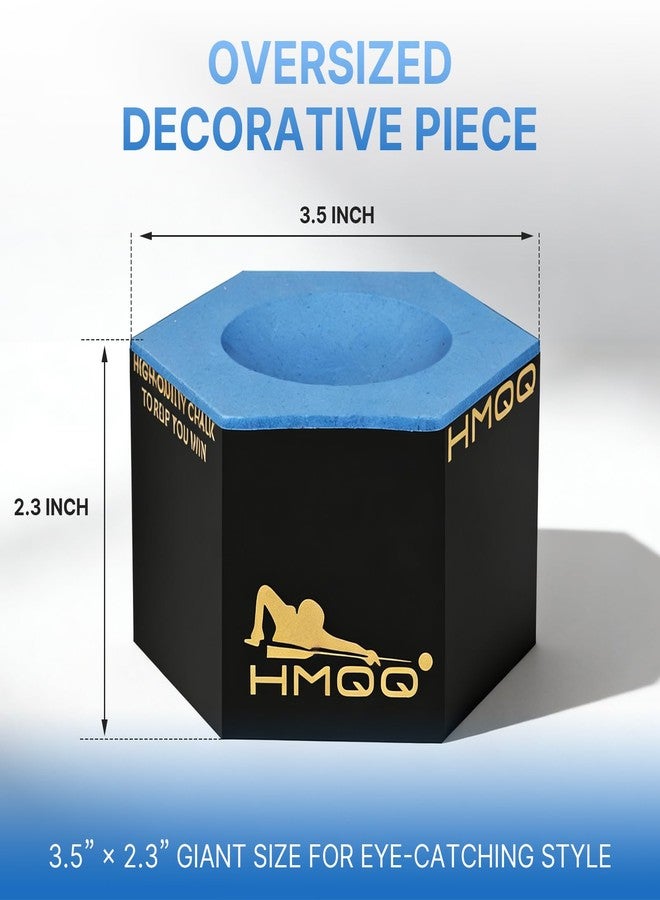 HMQQ Extra Large Pool Chalk–Oversized Billiard Chalk, Giant Cue Chalk for Display, Decorative Pool Table Accessory for Home& Pool Hall (Blue) - Image 2