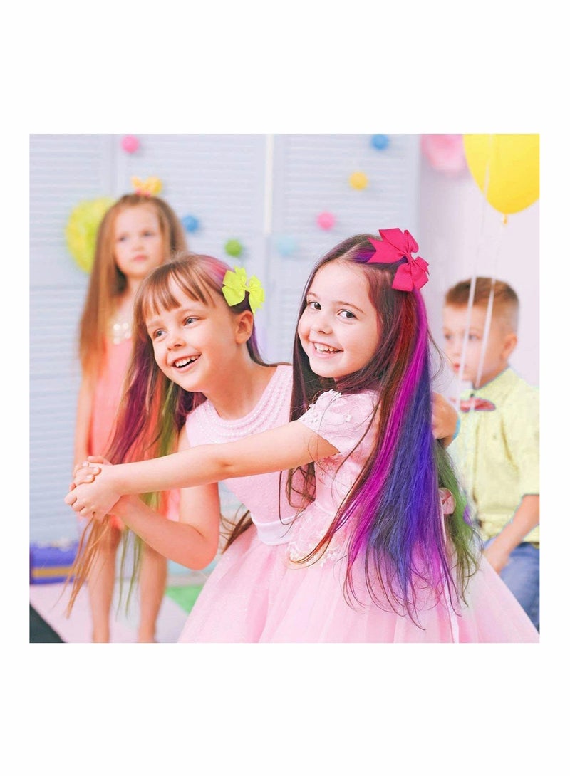 Excefore 10 Colors Mini Hair Chalk Set, Hair Chalk Comb Temporary Washable Hair Color Dye DIY Hair Color for Girls Kids New Year Birthday Party Cosplay - Image 2