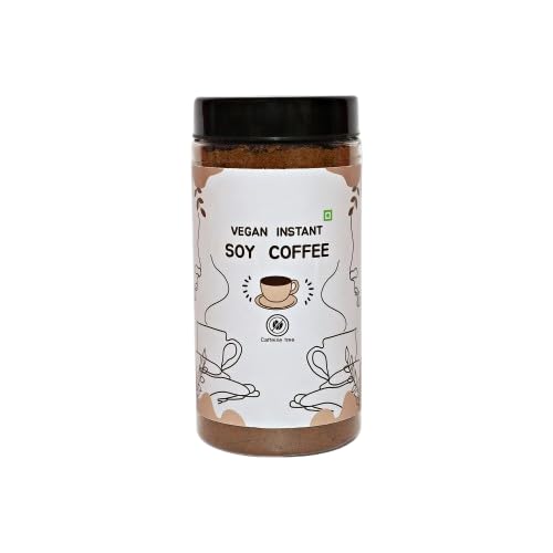 Two & A Bud Soy Coffee (250g) Decaf Caffeine-Free Alternative Drink, Plant-Based Protein, Vegan Instant Brew, Non-Acidic & No Additives, Roasted Soybeans, Healthy Energy Drink Herbal Soya Coffee - Image 1