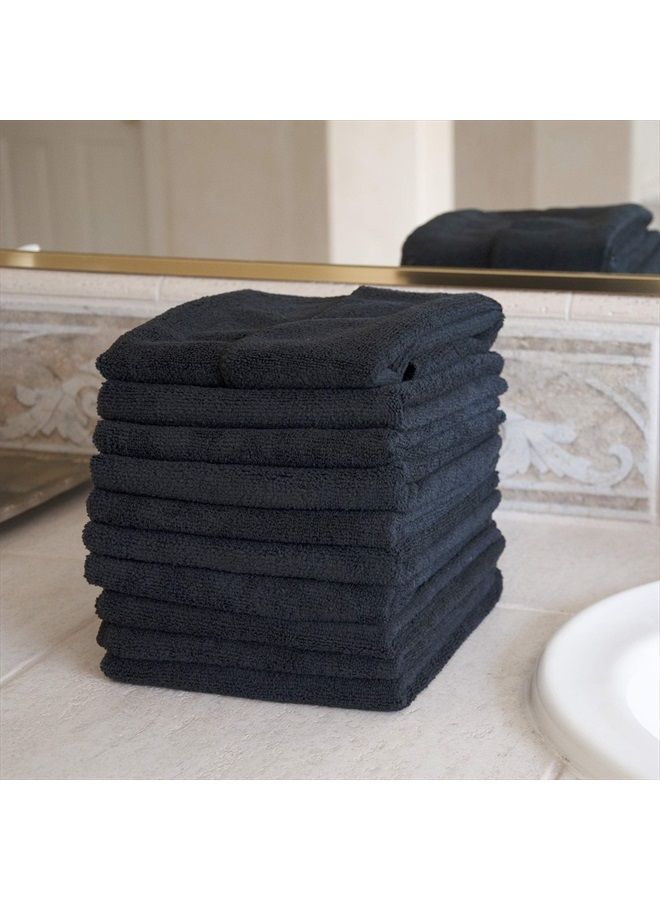 Eurow Microfiber Salon Towels, 16 by 29 Inches, Black, Pack of 10 - Image 4
