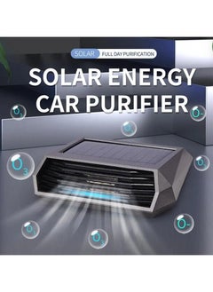 Solar Car Air Purifier with USB Oxygen Cleaner, Negative Ion HEPA Filter, and PM2.5 Remover Car Interior Accessory
