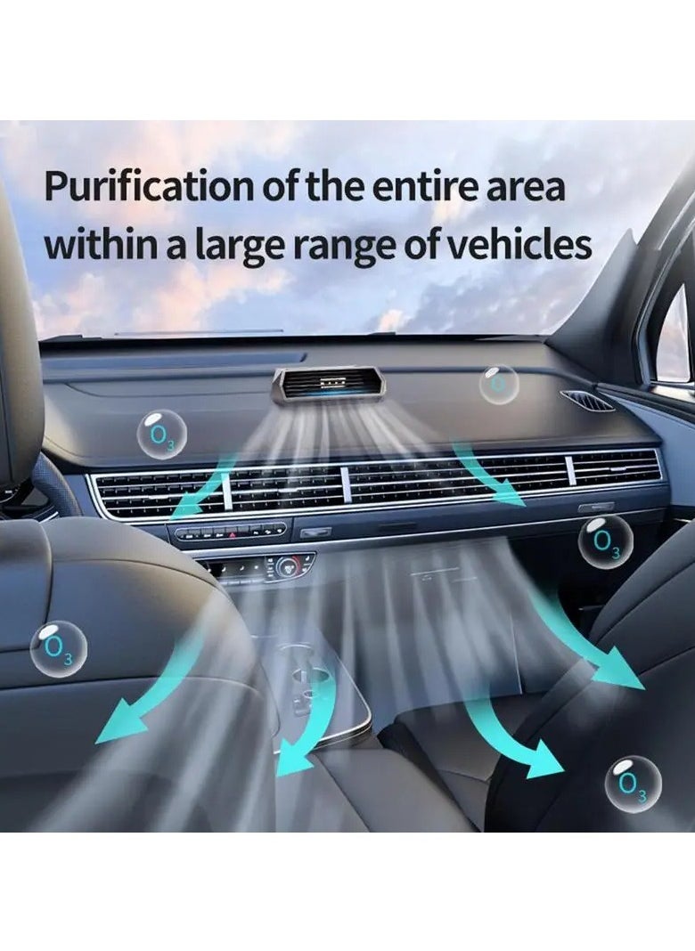 AROAQ - Solar Car Air Purifier with USB Oxygen Cleaner, Negative Ion HEPA Filter, and PM2.5 Remover Car Interior Accessory - Image 1