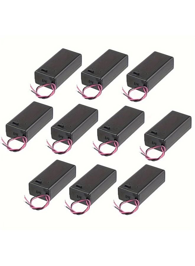 10pcs Dual Slot AA Battery Holders With On Off Switch Pre Wired Connections - Image 2