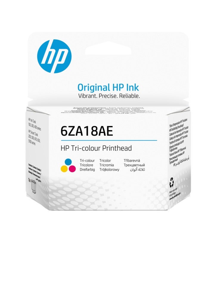 HP Smart Tank Tri-color Printhead  6ZA18AE - GT Print heads work with Ink Tank 115, 319 Smart Tank 500, 515, 516, 519, 530, 580, Smart Tank 520 All-in-One Tank 315, 415, 419, 615 Multicolour - Image 1