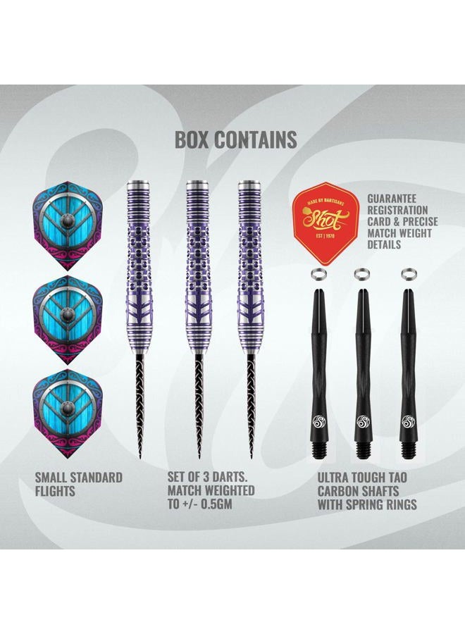 Shot! Darts Viking Shield Maiden 90% Tungsten Pro Throwing Steel Tip Set, Professional Made In New Zealand Designed Dart Flights For Women & Men Metal Bar Adults - Image 3
