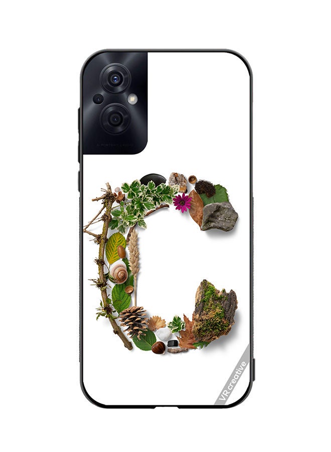 VR CREATIVE Protective Case Cover For Oppo Reno8 Z Alphabet C Design Multicolour - Image 1