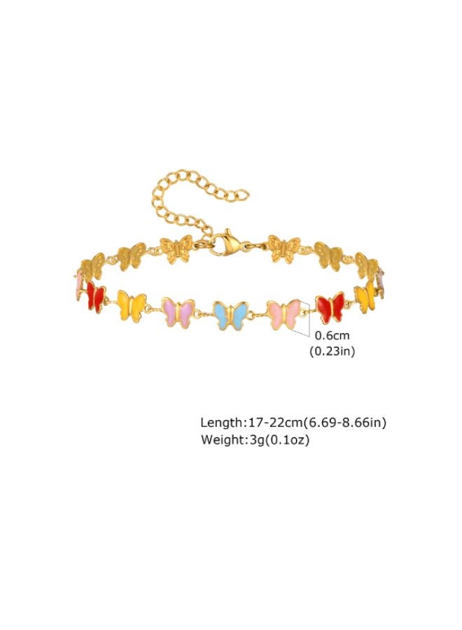 Andaazs Women’s Faye Butterfly Chain Bracelet – 18K Gold-Plated Stainless Steel with Delicate Butterfly Charm – Adjustable Everyday Jewelry - Image 3