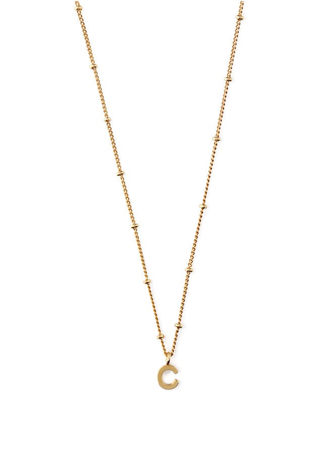 ORELIA LONDON - Initial C Satellite Chain Necklace - Image 1