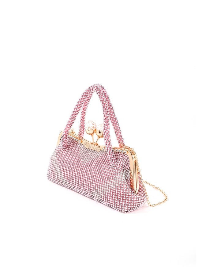 FULAIDA® Sparkling Rhinestones Handbag for Women Polyester Crossbody Purse with Chain Strap for Wedding Prom - Image 5