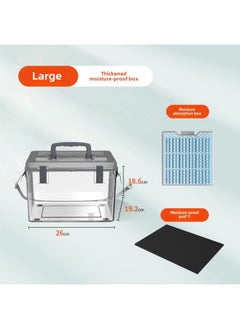 Generic Camera Moisture-proof Box SLR Lens Drying Box Photographic Equipment Electronic Components Hygrometer Tea Mildew-proof Seal-Color:Large  Comes With Moisture-absorbent Box + Moisture-proof Mat + Strap-0l  - Image 1