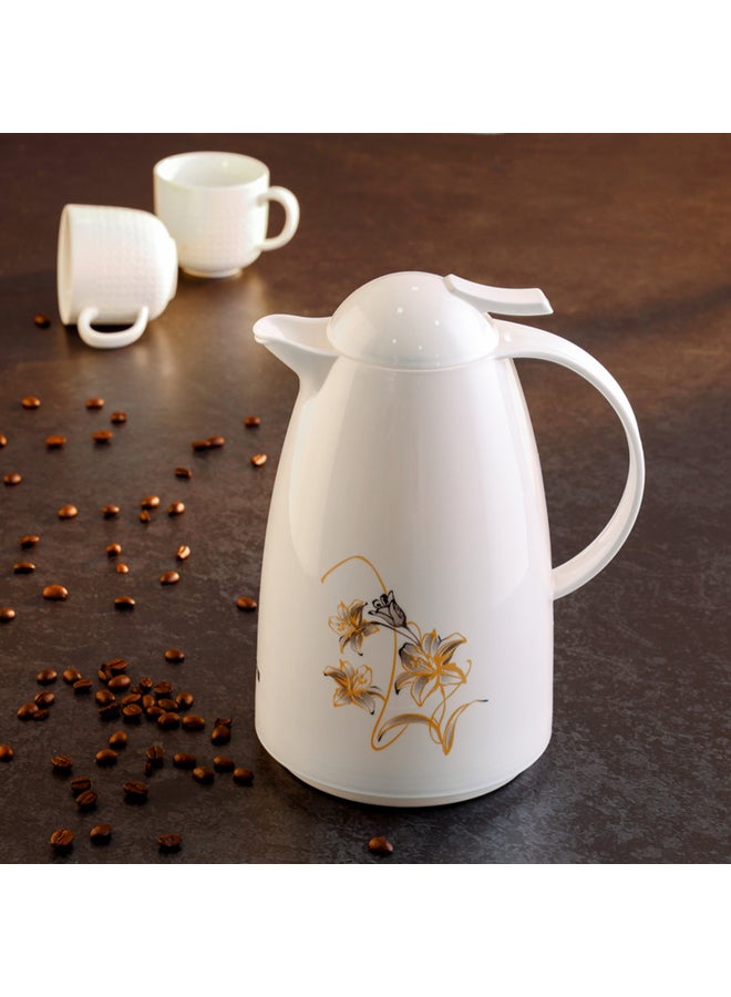 Royalford Oriantal Glass Vacuum Flask White 15.2x15.2x26cm - Image 3