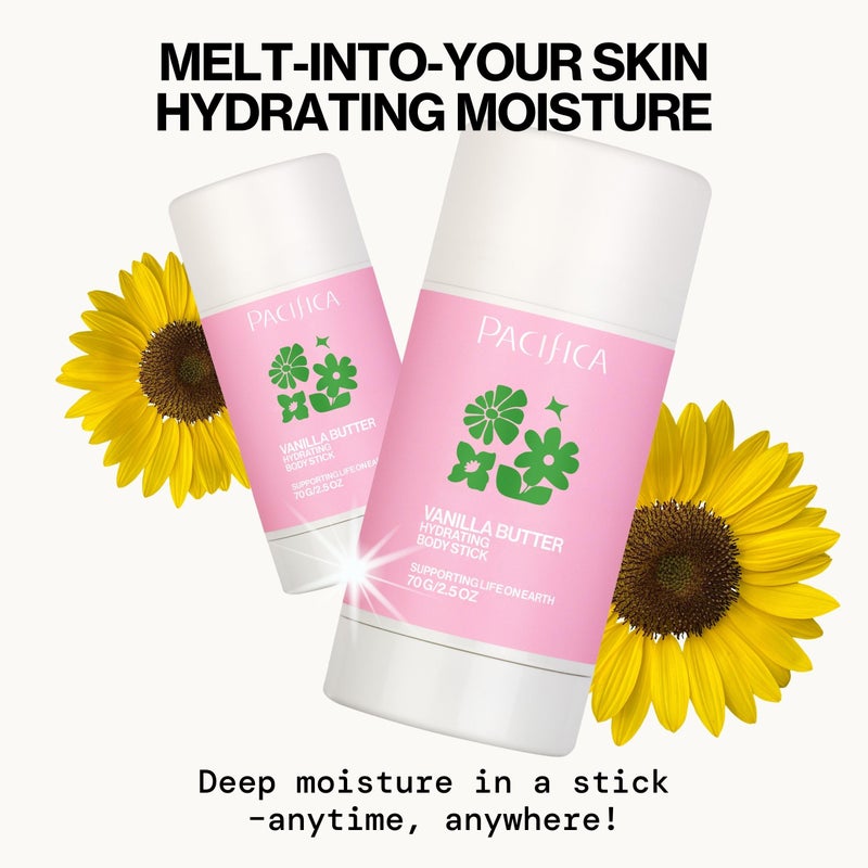 Pacifica Vanilla Butter Moisturizing Balm Stick â€“ Solid Body Lotion for Instant Dry Skin Relief Moisture Balm, Shea Butter & Vanilla Formula Vegan & Cruelty-Free Clean Skincare 2.5 oz - Image 2