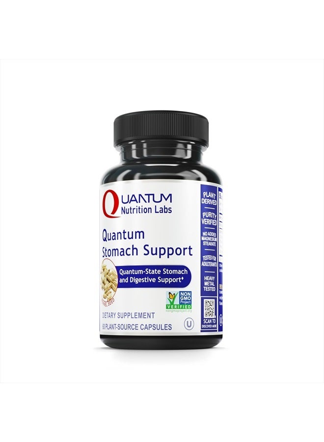 Quantum Nutrition QNL Quantum Stomach Support - Digestive Enzymes for Women & Men - Organic Digestion Supplement - Vegan Bromelain Nutritional Supplement - 60 Plant-Source Caps - Image 1