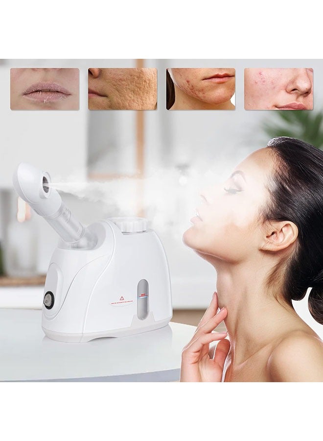 Facial Steamer Hydrating and Moisturizing Warm Mist Humidifier with 360° Rotatable Sprayer for Face Deep Cleaning Vaporizer Sprayer Salon Home Spa Portable Skin Care Whitening K33S (White) - Image 5