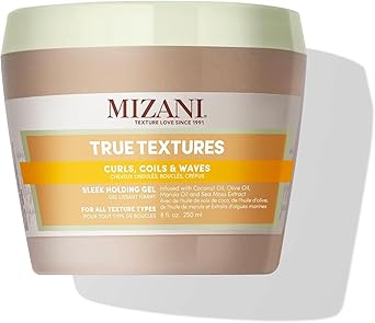 Mizani جيل ميساني سليك هولدينغ ثبات قوي جل شعر مرن يحدد ويشكل التجاعيد مع لمسة طبيعية مص formulated مع زيوت جوز الهند والزيتون والمارولا جيل سليك هولدينغ True Textures 250 مل - Image 1