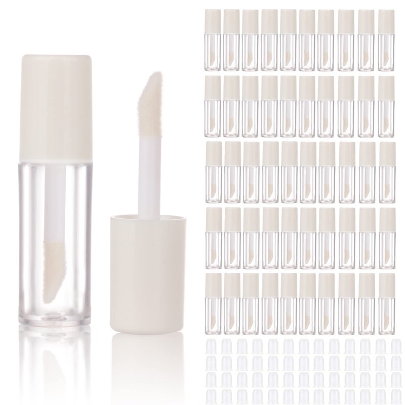 COSIDEA 52pcs Empty White 08ml mini lip gloss tubes Sample size lipgloss containers for sample sack lip oil DIY - Image 2