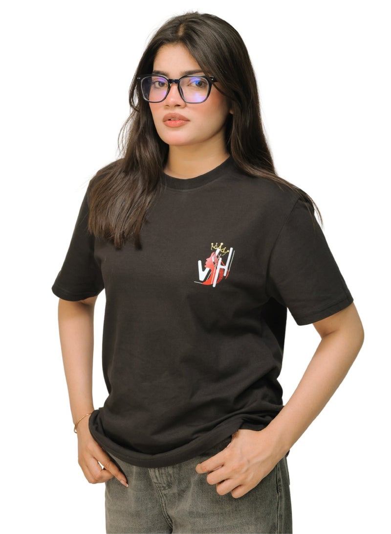 Vasl Hub Premium Cotton Graphic T-Shirts for Women – Black and White 2-Pack - Image 3