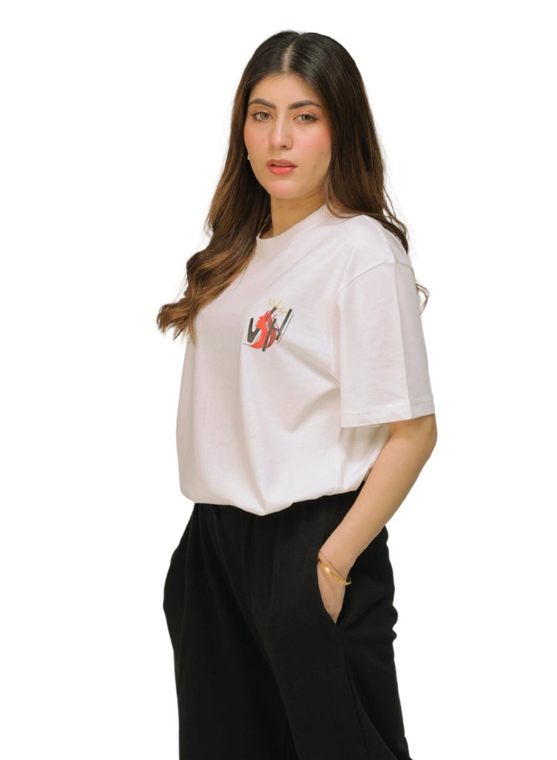 Vasl Hub Premium Cotton Graphic T-Shirts for Women – Black and White 2-Pack - Image 4