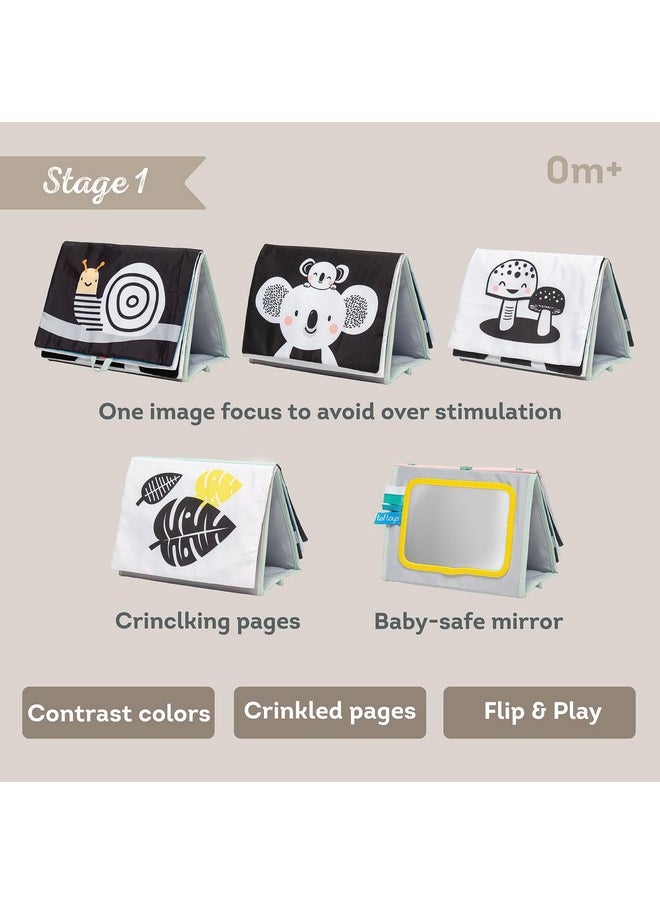 Taf Toys Me Toys High Contrast Baby Book. Fun, Interactive Crinkle Books For Babies With Baby Tummy Time Mirror & Soft Koala Teether - Baby Tummy Time Book By Taf Toys  - Image 3