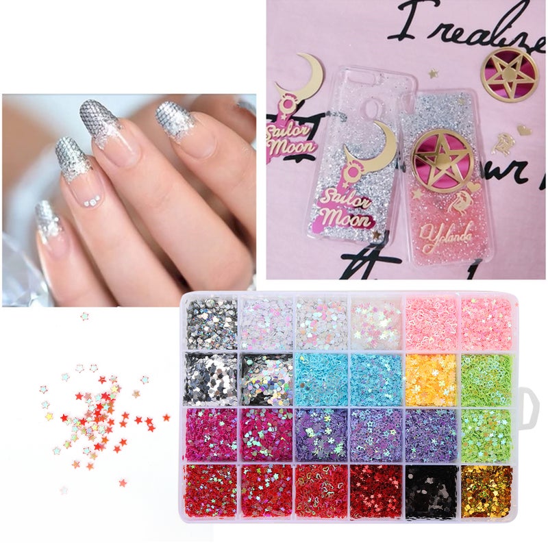 Sequins FivePointed Star LoveShaped Hex Wedding Decoration DIY Jewelry Material Craft Tools - Image 3