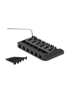 Thoraya Electric Guitar Saddle Bridge Black Sturdy Durable Guitar Fixed Hardtail Saddle Bridge for Stratocaster 6 String Guitar  - Image 2