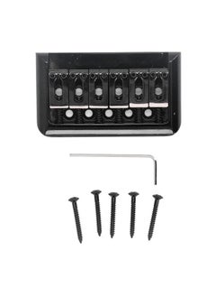 Thoraya Electric Guitar Saddle Bridge Black Sturdy Durable Guitar Fixed Hardtail Saddle Bridge for Stratocaster 6 String Guitar  - Image 1