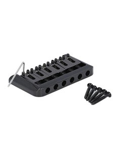 Thoraya Electric Guitar Saddle Bridge Black Sturdy Durable Guitar Fixed Hardtail Saddle Bridge for Stratocaster 6 String Guitar  - Image 3