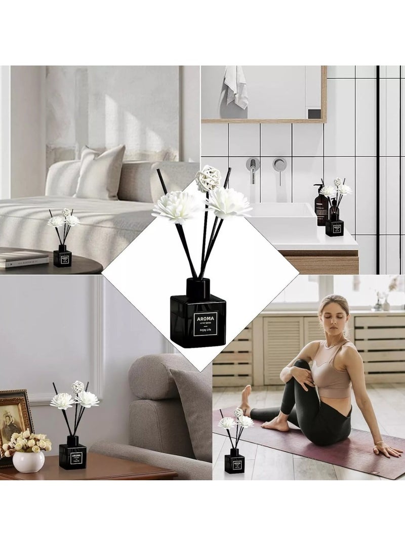 سان هان مجموعة معطرات الجو من القصب ٥٠ مل: معطرات جو بمزيج من الغاردينيا معطرات جو، موزعات عطرية طويلة الأمد، زيت عطري، للمنزل، غرفة النوم، الحمام، المكتب (تركيز ١٠٪) - Image 4