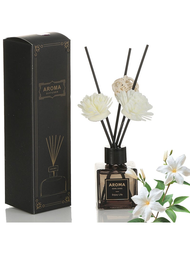 سان هان مجموعة معطرات الجو من القصب ٥٠ مل: معطرات جو بمزيج من الغاردينيا معطرات جو، موزعات عطرية طويلة الأمد، زيت عطري، للمنزل، غرفة النوم، الحمام، المكتب (تركيز ١٠٪) - Image 1