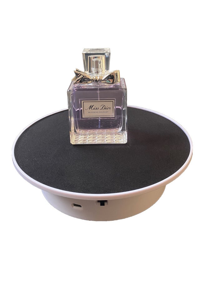 XIXI Two-way Electric Turntable Mirror 20cm Rotating Display Table Jewelry Rack Jewelry Mobile Phone Photography Display Rotating Turntable - Image 1