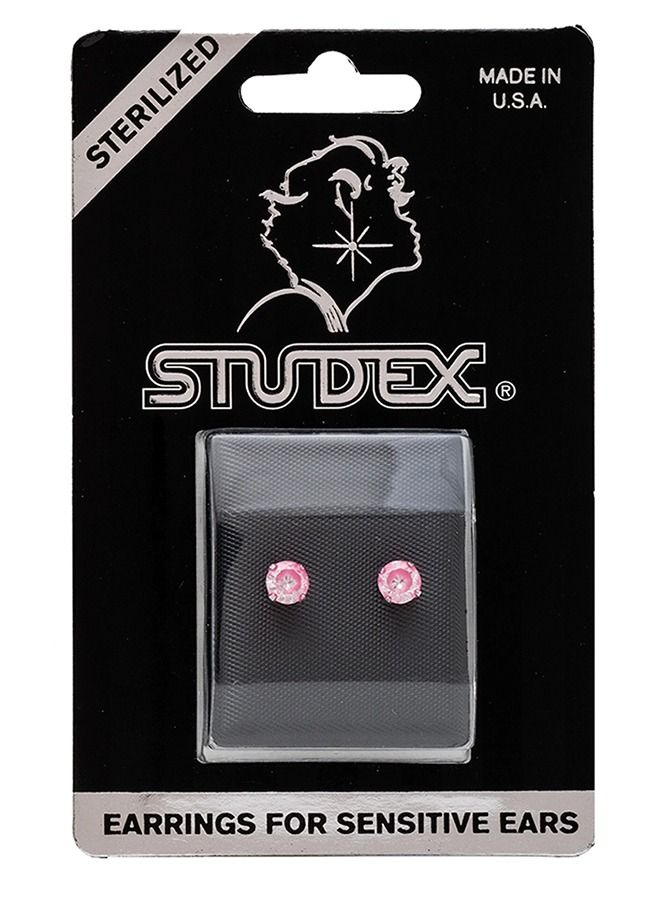Studex 5MM Cubic Zirconia Neon Hot Pink Allergy-Free Stainless Steel Ear Studs - Image 5