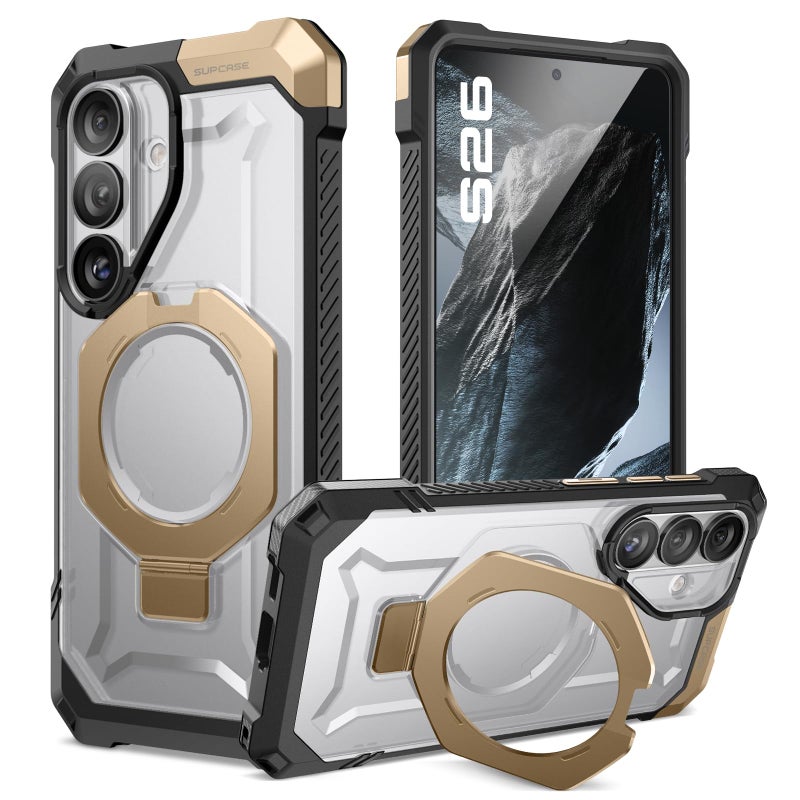 SUPCASE for Samsung Galaxy S26 Case with Kickstand (Unicorn Beetle Grip), [Wireless Charging Compatible] [Military-Grade Protection] Heavy-Duty Magnetic Phone Case for Samsung S26 6.3 Inch, Desert - Image 1