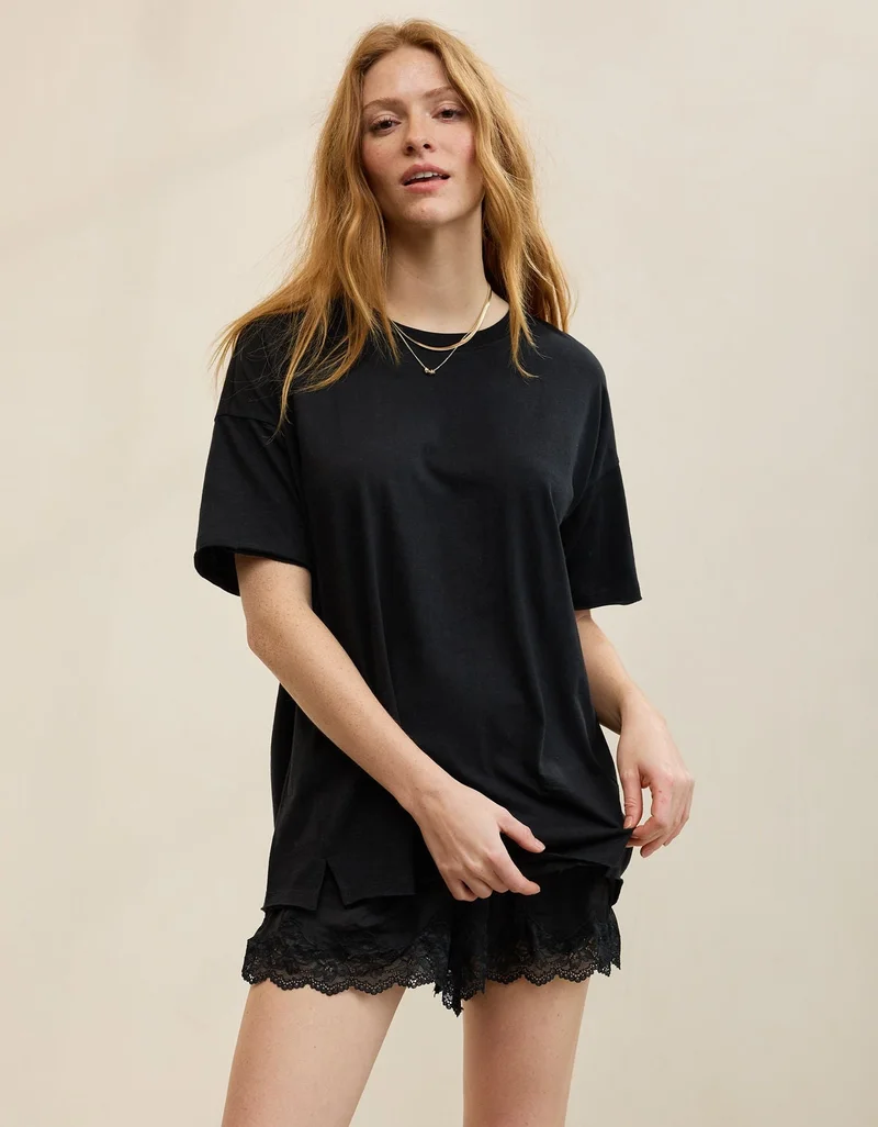 Aerie  Aerie Graphic Oversized Boyfriend T-Shirt for Women | Best Price UAE