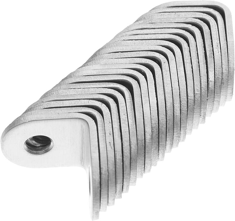 Zerodeko 20pcs 20x20x16mm Thick Stainless Steel L-Shaped Corner Braces Right Angle Gusset Brackets Triangle Support for Wood Furniture Cabinet Shelf Mounting - Image 1