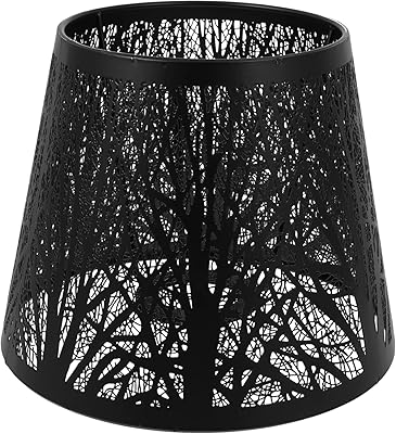 Uonlytech Tree Shadow Lamp Shade, E27 Clip On Table Lampshade Hollow out Metal Lamp Shade Light Accessories for Table - Image 1