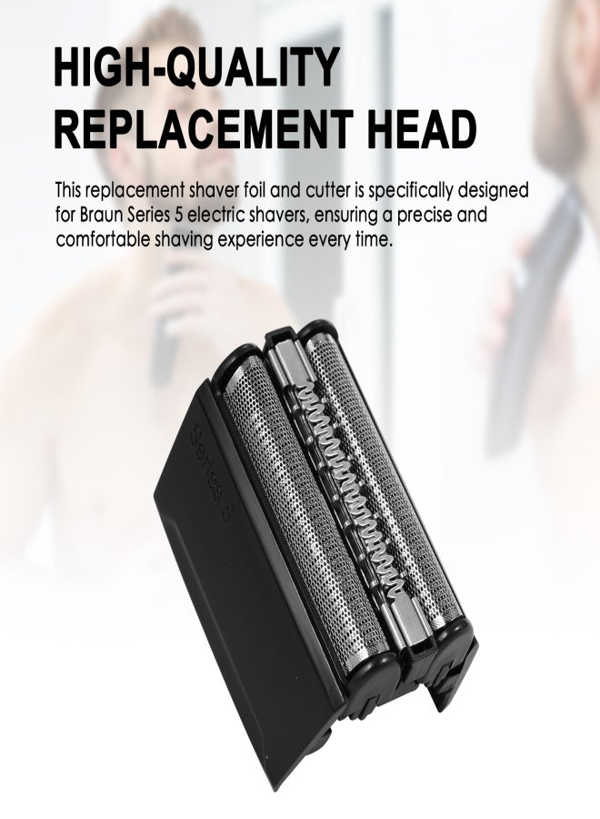 آيسيلي رأس بديل لماكينة الحلاقة الكهربائية 52B متوافق مع ماكينات الحلاقة براون من السلسلة 5، بالإضافة إلى شفرة وقاطع بديلين للطرازات التالية: 5020، 5020S، 5030، 5030S، 5035، 5035S، 5040، 5040S، 5050، 5050CC، 5070، 5070CC، 5090، 5090CC، 5748، 5749، 5147s، 5140، 5145 - Image 4