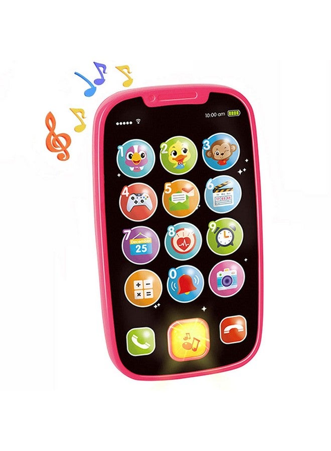 HOLA Toys for 1 Year Old Girl Gifts, 15 Functions Toy Phone Toddler Girl Toys, Learning Baby Toys 12-18 Months, Kids Cell Phone Easter Basket Stuffers - Pink - Image 1