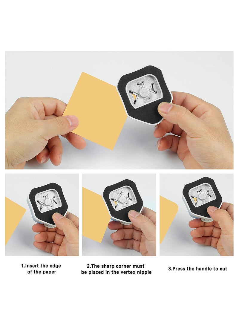 SYOSI 3 in 1 Corner Cutter Rounder Punch  Hole 4mm 7mm 10mm 3Way for Paper Craft DIY Projects Photo Cutter Card Making and Scrapbooking Crafting Handmade Activity Blue - Image 5