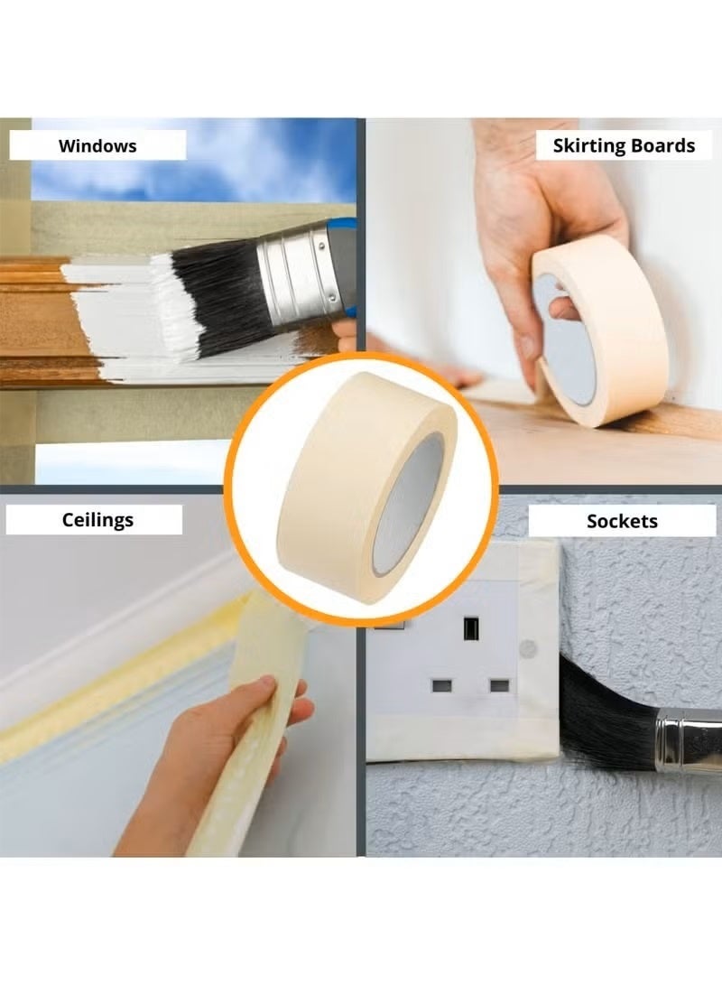 Masking Tape 2 Inch x 20 Yards - Strong Adhesive Tape for Painting, Decorating, DIY, Home, Office, School, and Crafts - Image 5