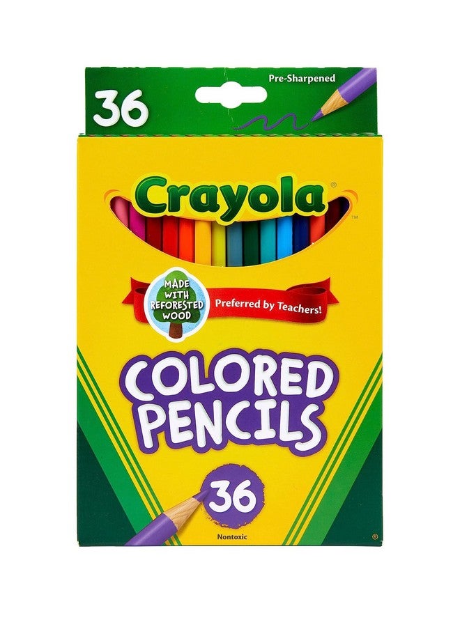 كرايولا أقلام تلوين كرايولا (36 قطعة)، مجموعة أقلام رصاص للأطفال، لوازم فنية، رائعة لكتب التلوين، أقلام الفصل الدراسي، لوازم مدرسية، 3+ - Image 1