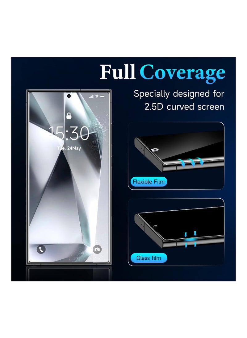 KASTWAVE - KASTWAVE 2 Pack for Samsung Galaxy S24 Ultra Privacy Screen Protector, Anti-Spy Flexible Hydrogel Film, Sensitive Touch & Fingerprint Unlock, Durable Anti-Scratch Shock-Resistant Full Coverage - Image 1