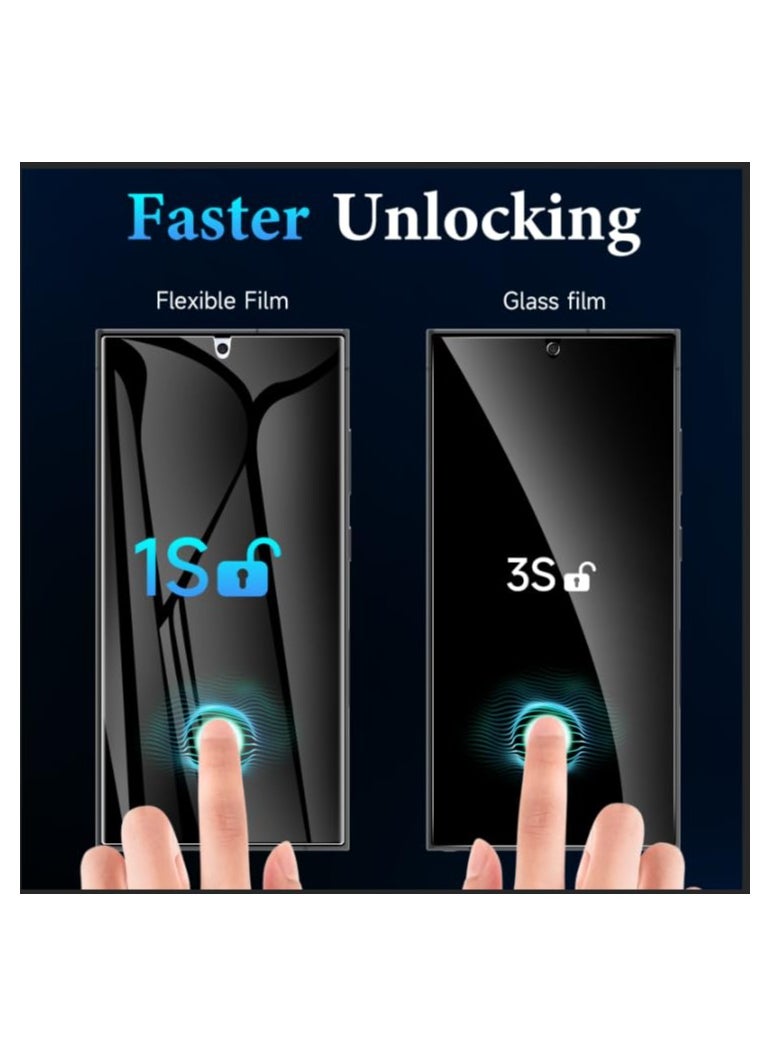 KASTWAVE - KASTWAVE 2 Pack for Samsung Galaxy S24 Ultra Privacy Screen Protector, Anti-Spy Flexible Hydrogel Film, Sensitive Touch & Fingerprint Unlock, Durable Anti-Scratch Shock-Resistant Full Coverage - Image 1