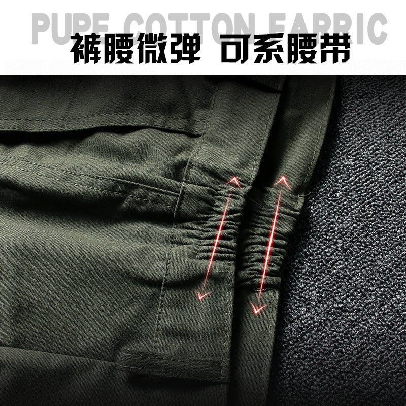 New Cotton Long-Sleeved Work Clothes Suit For Men In Spring And Autum, Welder Camouflage Clothing, Labor Protection Clothing, Wear-Resistant And Anti-Scalding - Image 5